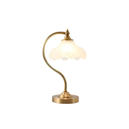 Petal Glow Brass & Glass Table Lamp 2