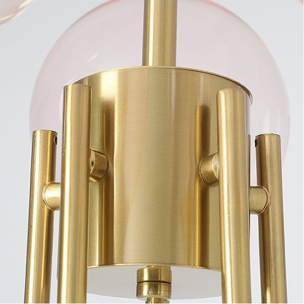 Royelux Pink Bubble Chandelier - Mid Century Modern Glass Pendant Light
