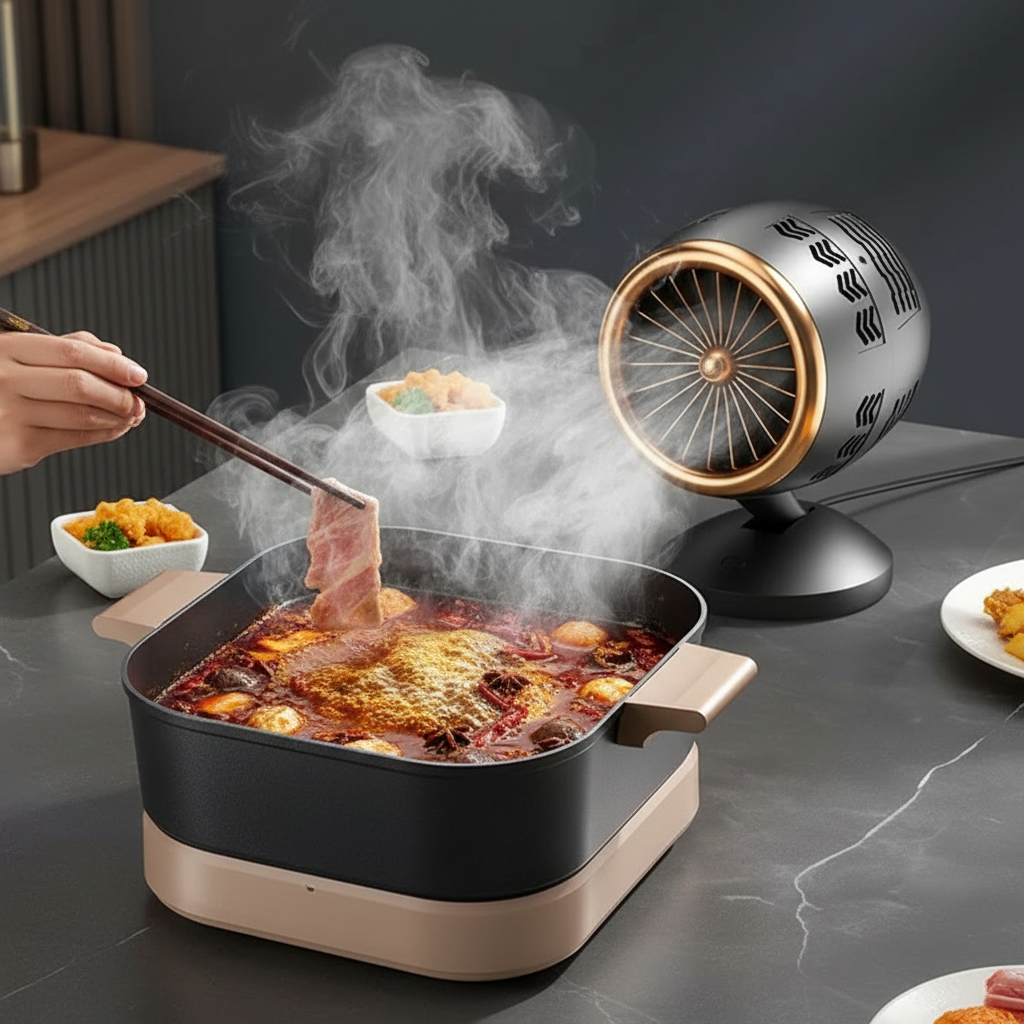Portable Range Hood for Indoor Cooking – Compact USB Powered Kitchen Exhaust Fan with Adjustable Airflow 3