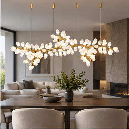 Postmodern Luxury White Glass Chandelier
