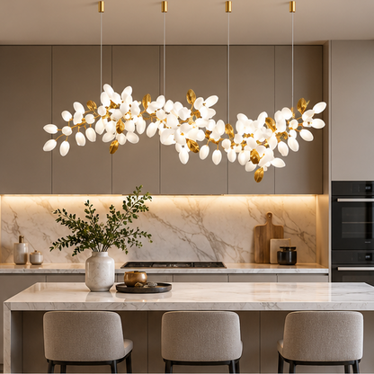 Postmodern Luxury White Glass Chandelier
