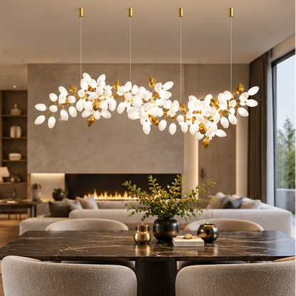 Postmodern Luxury White Glass Chandelier

