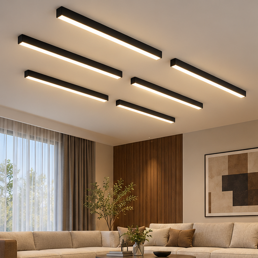 RoyaleGlow 47 Inch Modern LED Linear Pendant Light for Office & Commercial Spaces