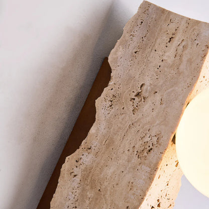 RoyaleGlow Travertine Wall Sconce - Modern Wabi Sabi Home Decoration LED Lamp