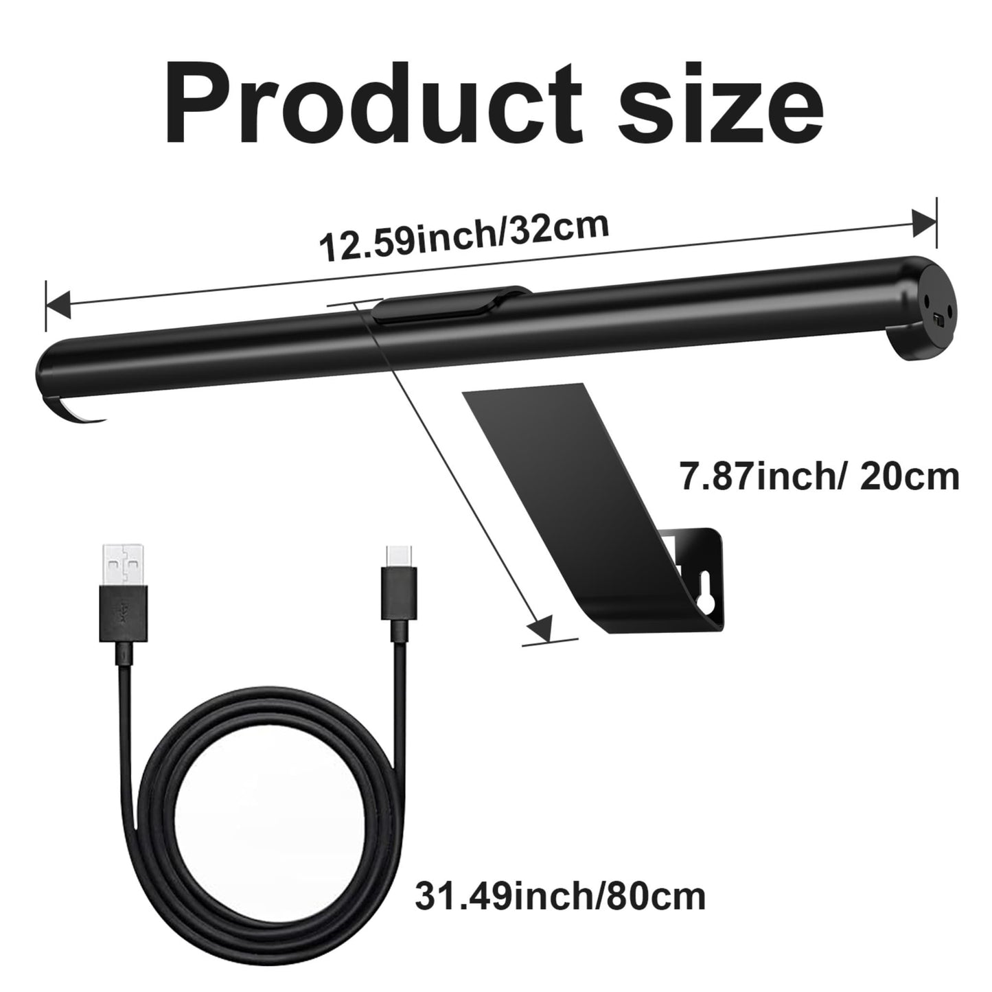 Wireless LED Rechargeable Picture Light with Remote Control - Perfect for Art and Photos - Black