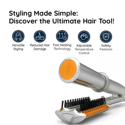 Luxora Professional 2 in 1 Rotating Iron Hair Brush