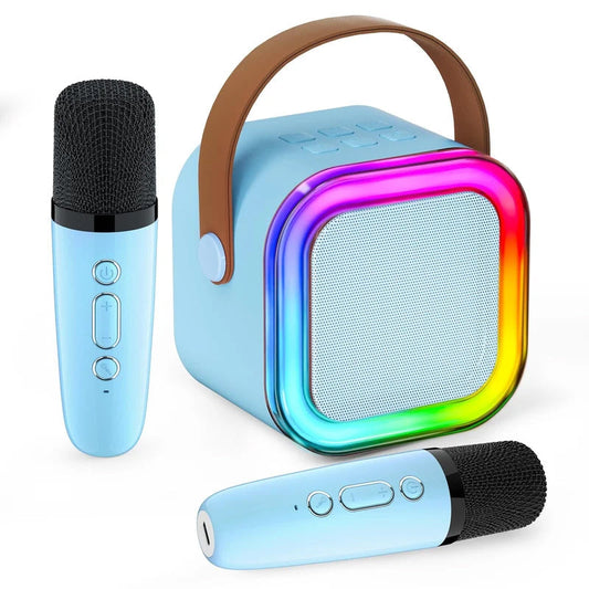 RoyaleGlow Mini Karaoke Machine With Wireless Microphone
