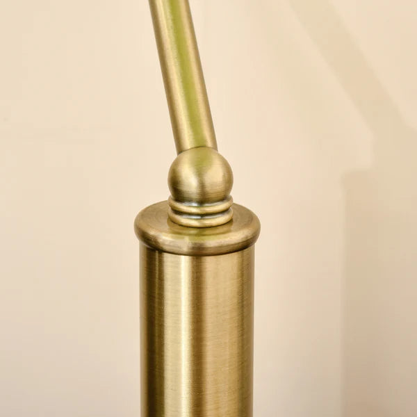 RoyaleGlow Antique Bankers Table Lamp - Acrylic Shade Desk Light with Pull Switch