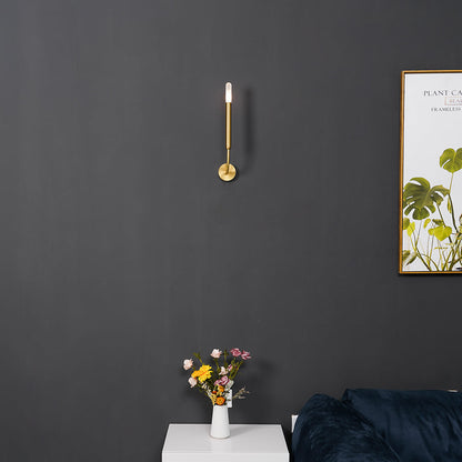 RoyaleGlow Mid-Century Modern Brass Wall Sconce - Elegant G4 LED Sconce for Hallways
