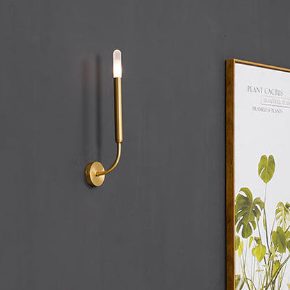 RoyaleGlow Mid-Century Modern Brass Wall Sconce - Elegant G4 LED Sconce for Hallways