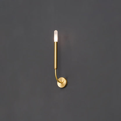 RoyaleGlow Mid-Century Modern Brass Wall Sconce - Elegant G4 LED Sconce for Hallways