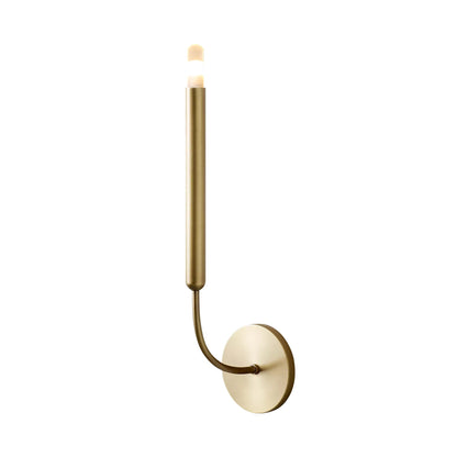 RoyaleGlow Mid-Century Modern Brass Wall Sconce - Elegant G4 LED Sconce for Hallways