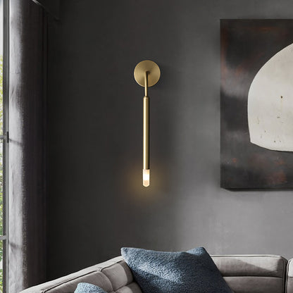 RoyaleGlow Mid-Century Modern Brass Wall Sconce - Elegant G4 LED Sconce for Hallways