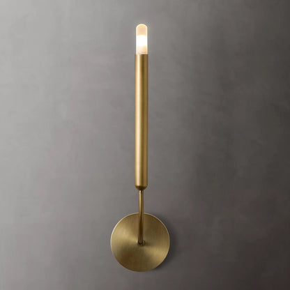 RoyaleGlow Mid-Century Modern Brass Wall Sconce - Elegant G4 LED Sconce for Hallways