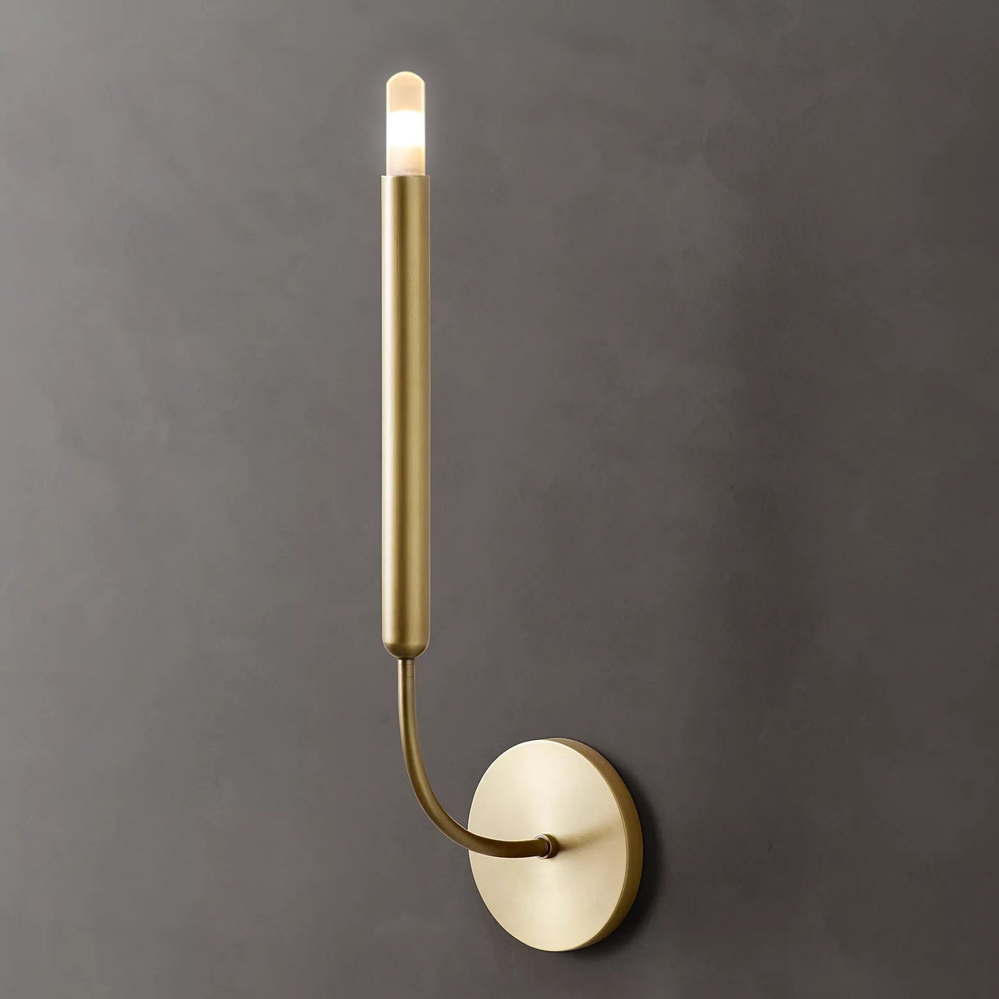 RoyaleGlow Mid-Century Modern Brass Wall Sconce - Elegant G4 LED Sconce for Hallways