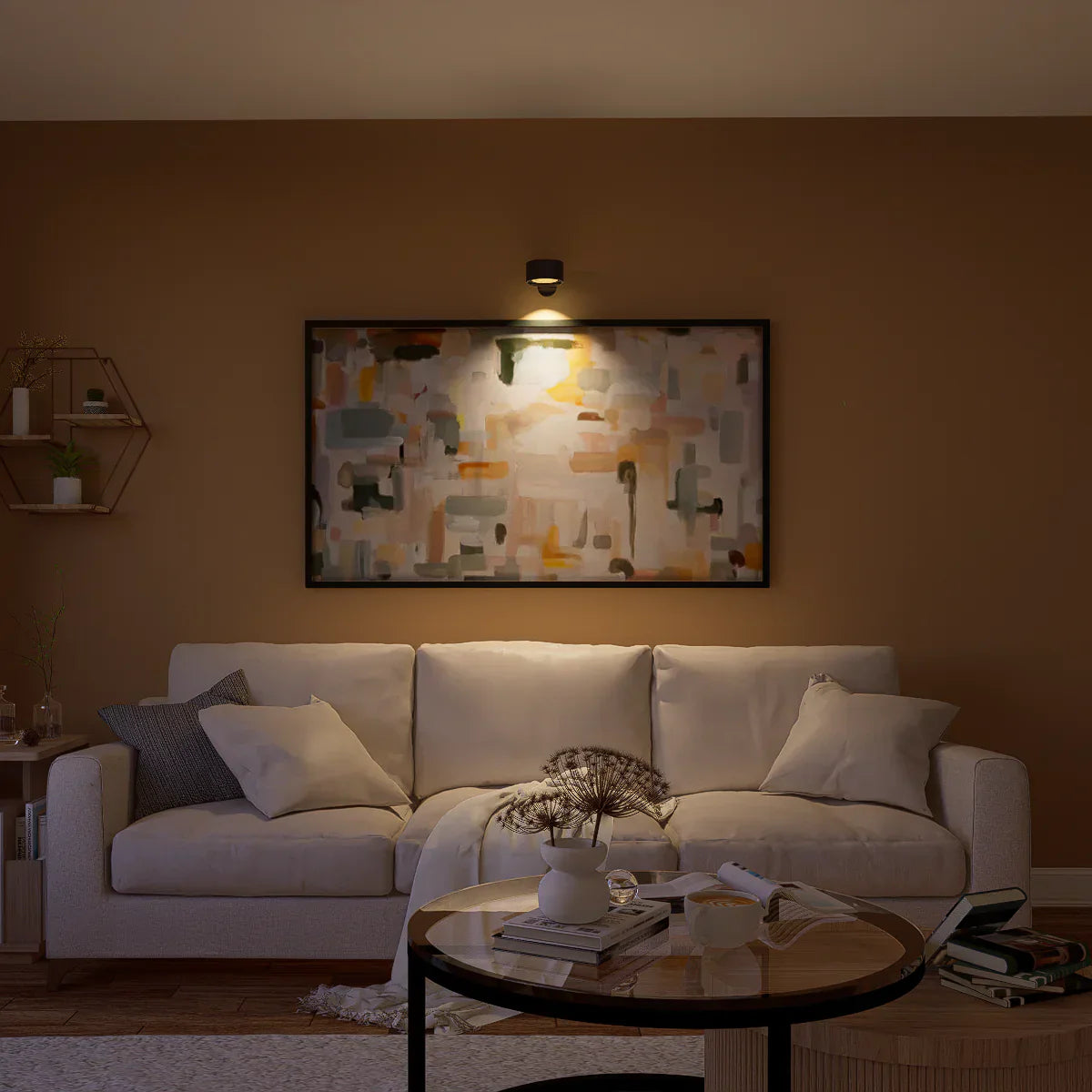 Spotlight Cordless Wall Lamp - 360° Rotation, Dimmable, Rechargeable Wall Light - White / Touch Control