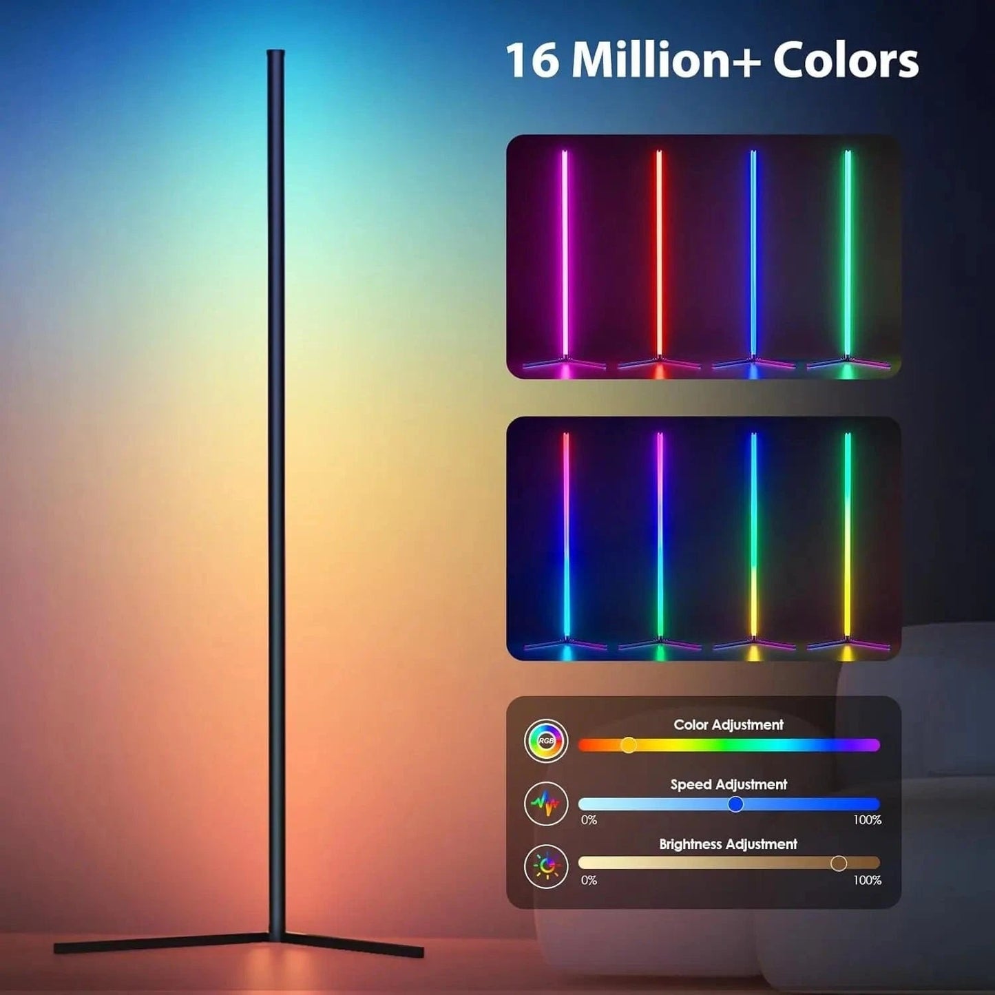 RGB corner floor lamp | Intelligent LED lighting 1