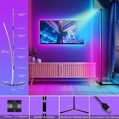 RGB corner floor lamp | Intelligent LED lighting 5