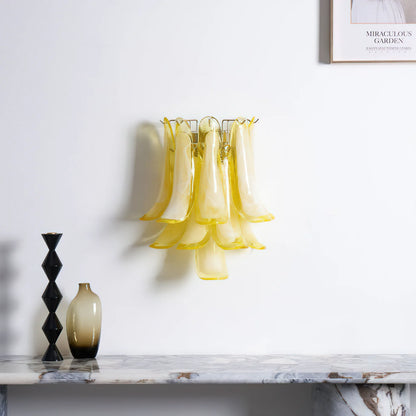 LuxRoyale Murano Glass Petal Wall Sconce