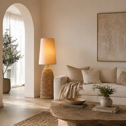 Ravlena Woven Rattan Floor Lamp 2