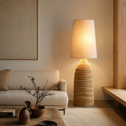 Ravlena Woven Rattan Floor Lamp 4