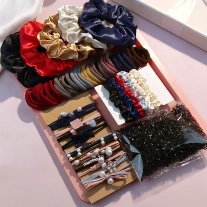 Rayvia 1085PCS Women’s Hair Accessories – Seamless Ponytail Holders, Scrunchies & Bands