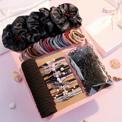 Rayvia 1085PCS Women’s Hair Accessories – Seamless Ponytail Holders, Scrunchies & Bands