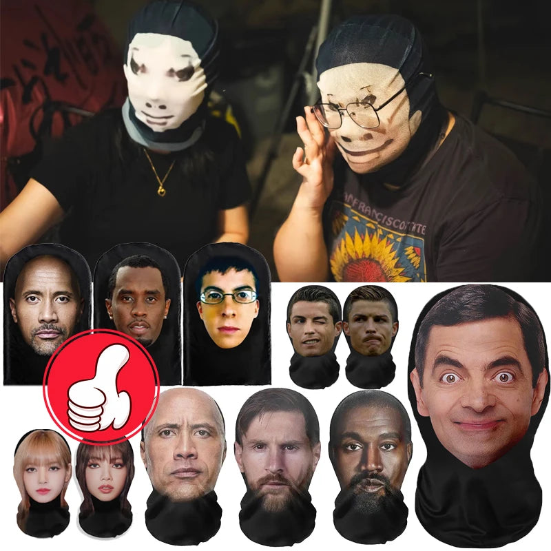 Realistic 3D Face Masks for Men Women Cosplay Mask Full Face Hip Hop Balaclava Hood Hat Headgear for Halloween Celebrity 0