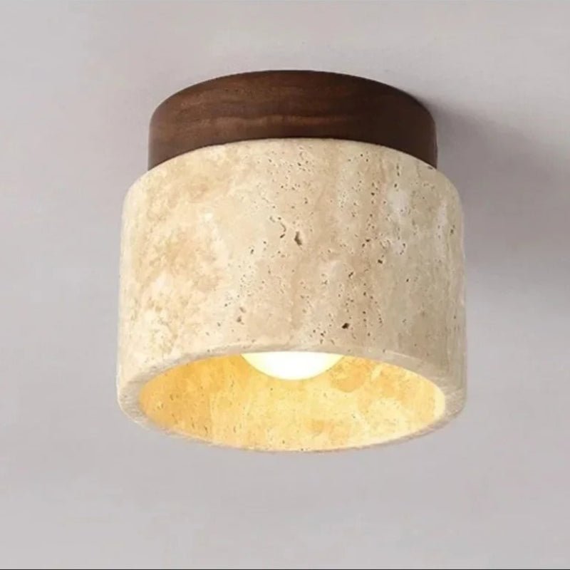Recessed Travertine LED Chandelier 1