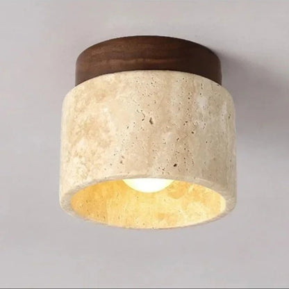 Recessed Travertine LED Chandelier 1