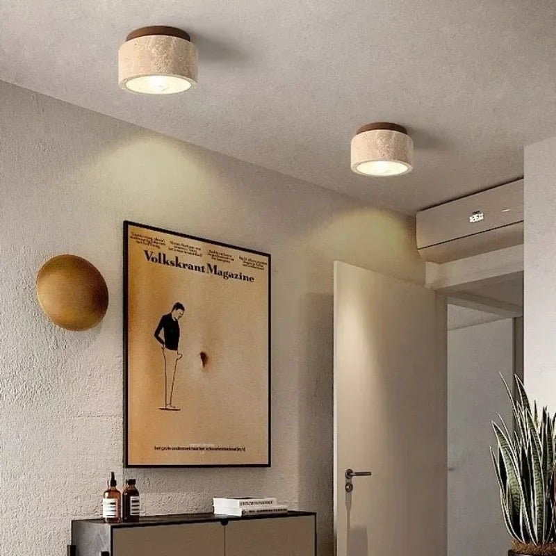 Recessed Travertine LED Chandelier 7