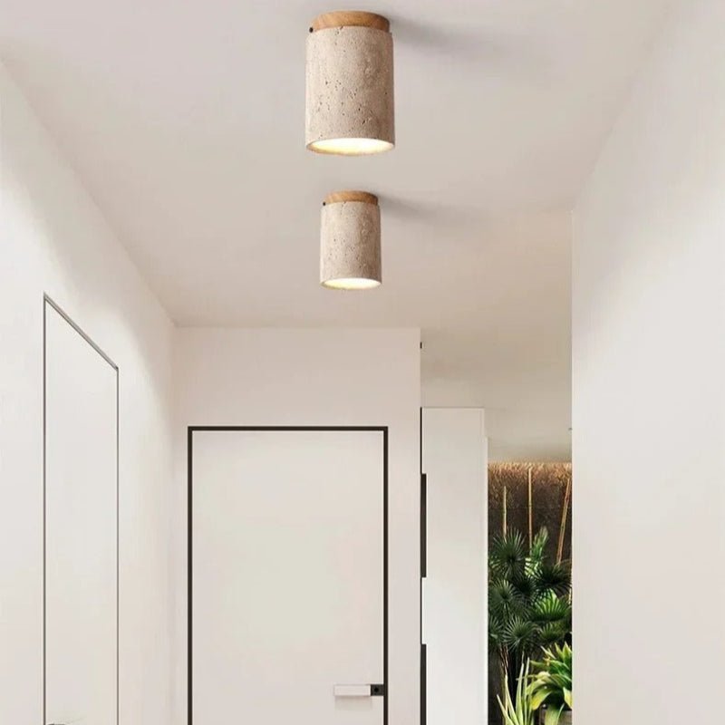 Recessed Travertine LED Chandelier 8