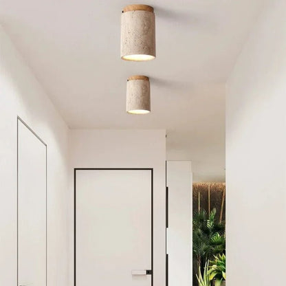 Recessed Travertine LED Chandelier 8