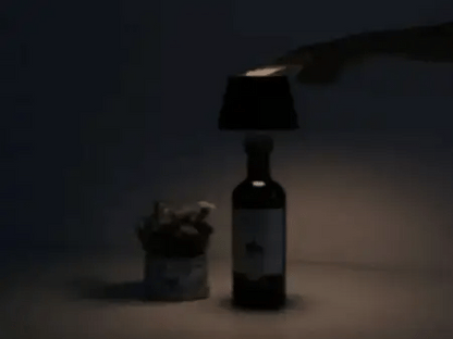 Luxora Modern Wine Bottle Table Lamp - Cordless & Dimmable