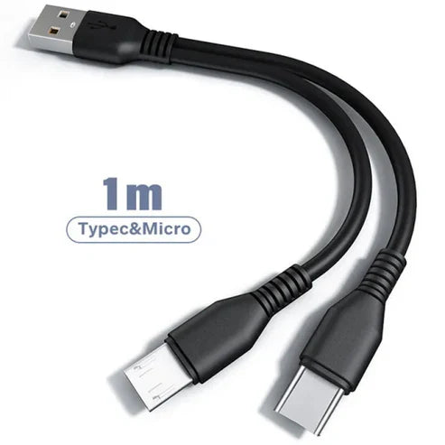 Royaleva 2 in 1 Charging Cable Multi USB Port 1 Meter