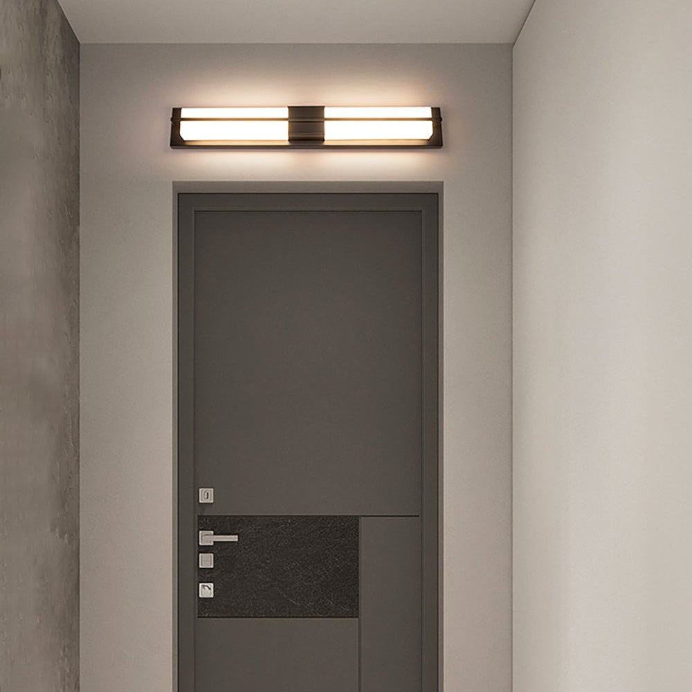 Royelux Modern Alabaster Brass Wall Sconce - Elegant Rectangular LED Lighting for Home
