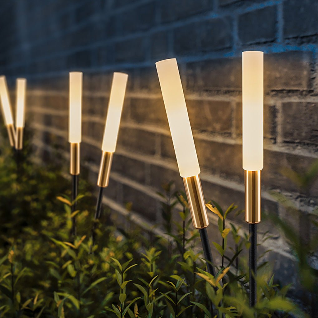 Reed & Cattail Outdoor Column Lights Low Voltage Solar LED Landscaping Garden Lawns Lighting 0