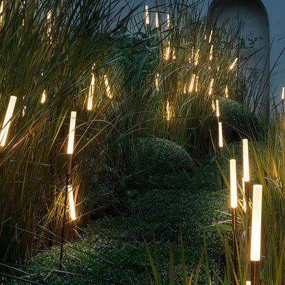Reed & Cattail Outdoor Column Lights Low Voltage Solar LED Landscaping Garden Lawns Lighting 1