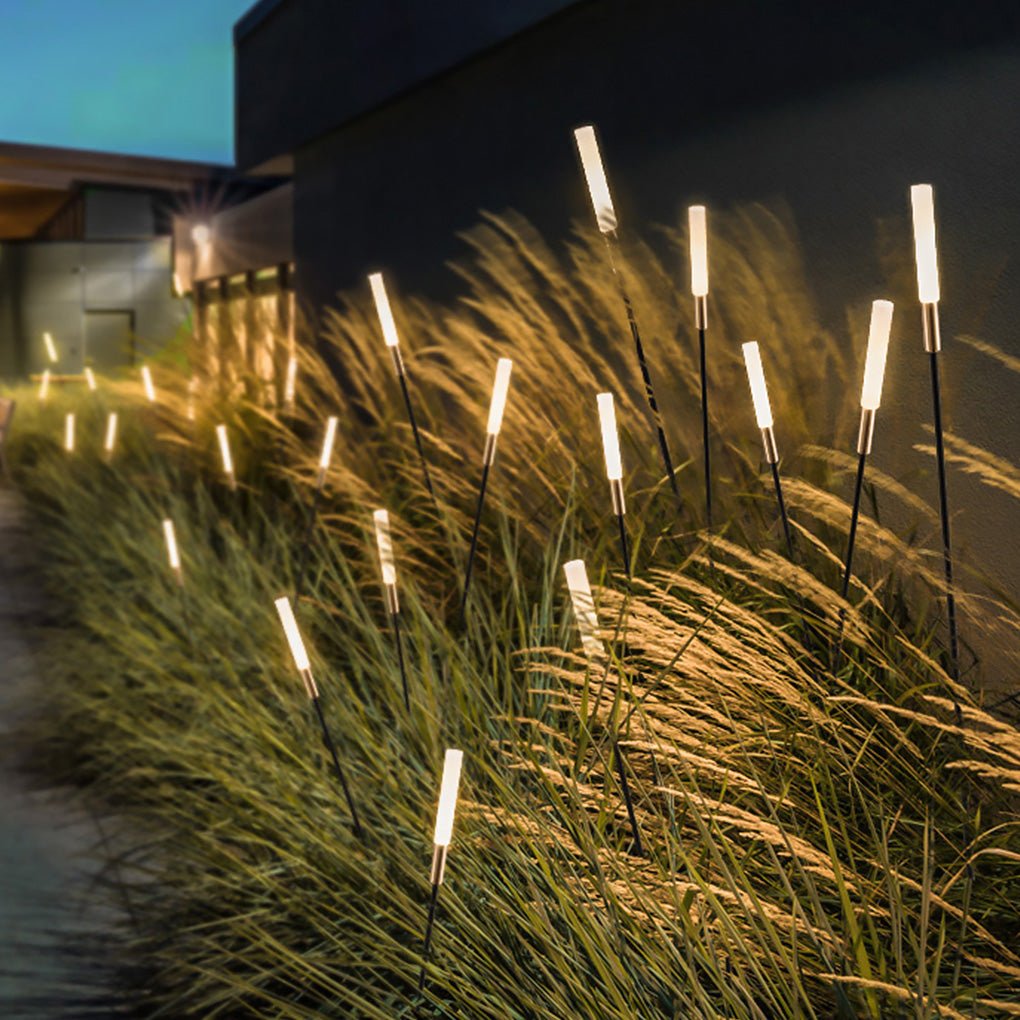 Reed & Cattail Outdoor Column Lights Low Voltage Solar LED Landscaping Garden Lawns Lighting 3