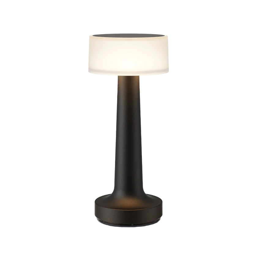 Dimmable Retro Bar Style Table Lamp - Elegant LED Night Light for Cozy Ambiance - Black / Radiant
