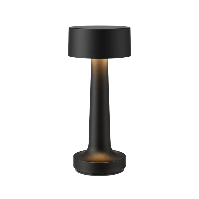 Dimmable Retro Bar Style Table Lamp - Elegant LED Night Light for Cozy Ambiance - Black / Cylinder