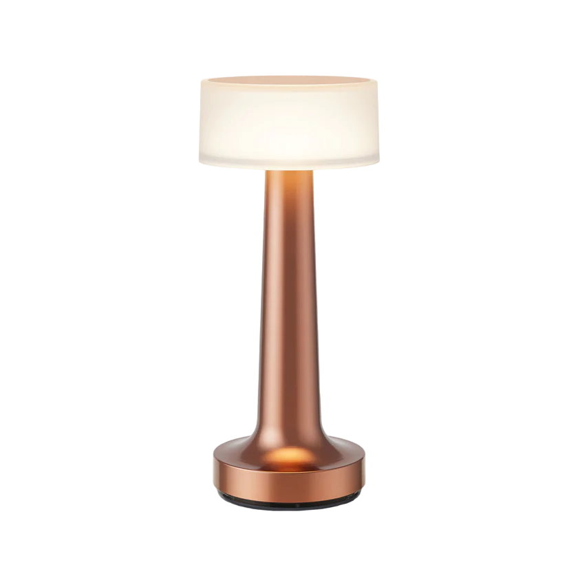 Dimmable Retro Bar Style Table Lamp - Elegant LED Night Light for Cozy Ambiance - Gold / Cylinder