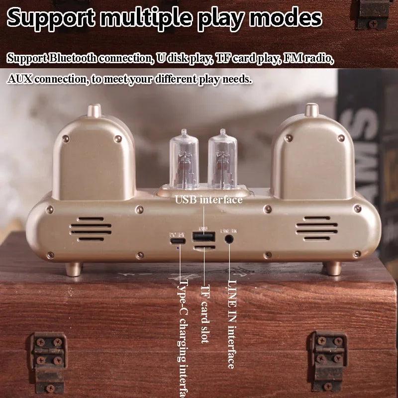 LuxRoyale Vintage Vacuum Tube Bluetooth Speaker with Ambient LED Lamp-Royale Basic