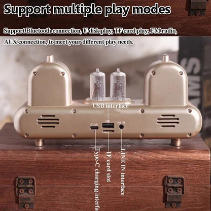 LuxRoyale Vintage Vacuum Tube Bluetooth Speaker with Ambient LED Lamp-Royale Basic