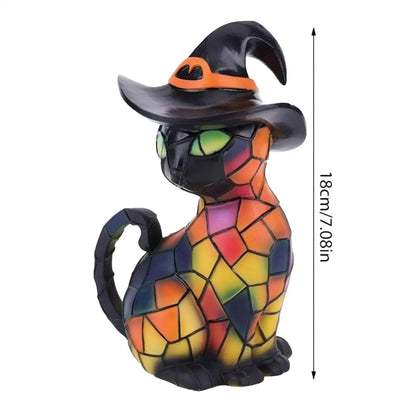 Retro Cat Lamp Vintage Cat Lamp Resin Night Light Cute Resin Animal LED Light for Bedroom Living Room Study Room Bedside Nursery 5