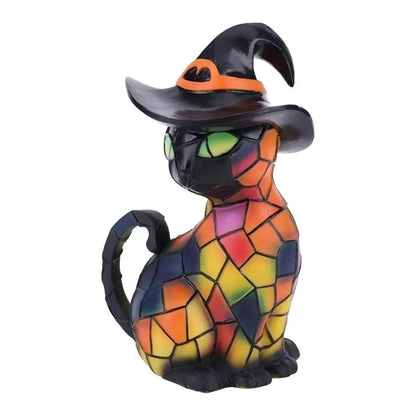 Retro Cat Lamp Vintage Cat Lamp Resin Night Light Cute Resin Animal LED Light for Bedroom Living Room Study Room Bedside Nursery 6