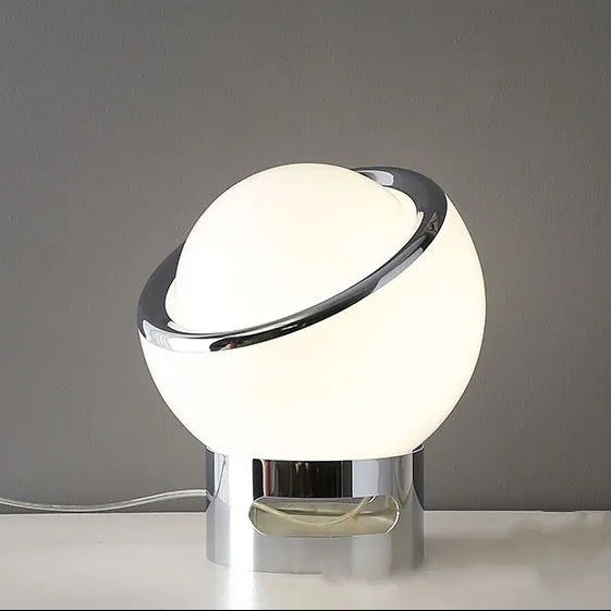 Retro Glass Stone Ball Metal Stand Table Lamp 4
