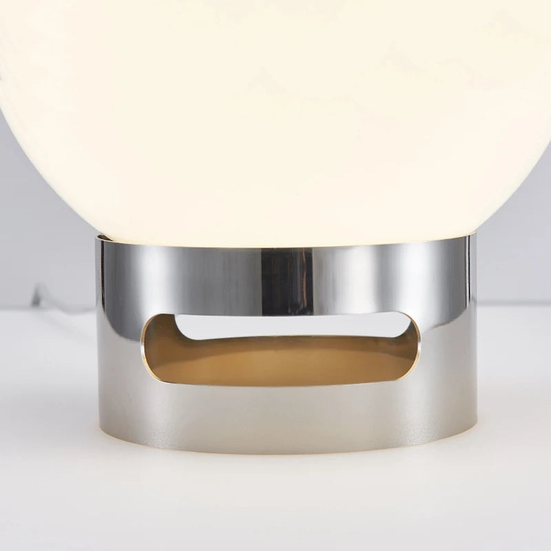 Retro Glass Stone Ball Metal Stand Table Lamp 8