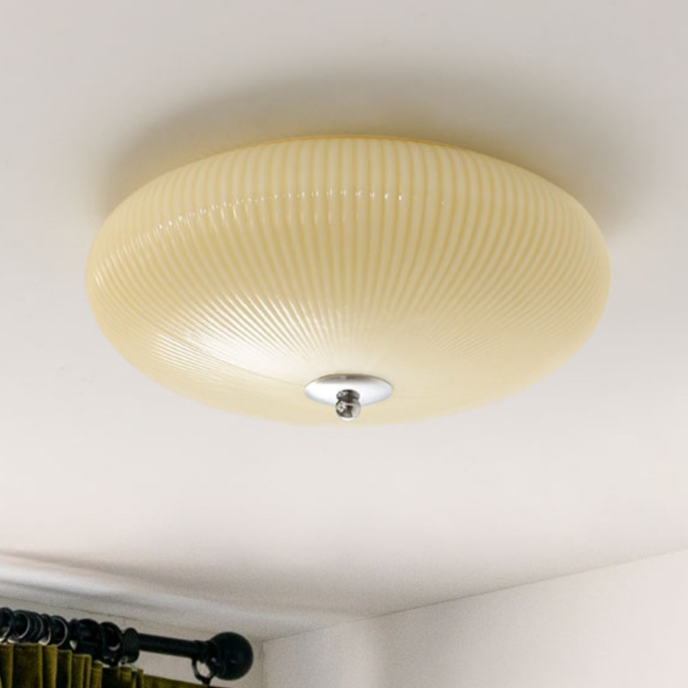 Retro Milky White Glass Ceiling Light 0