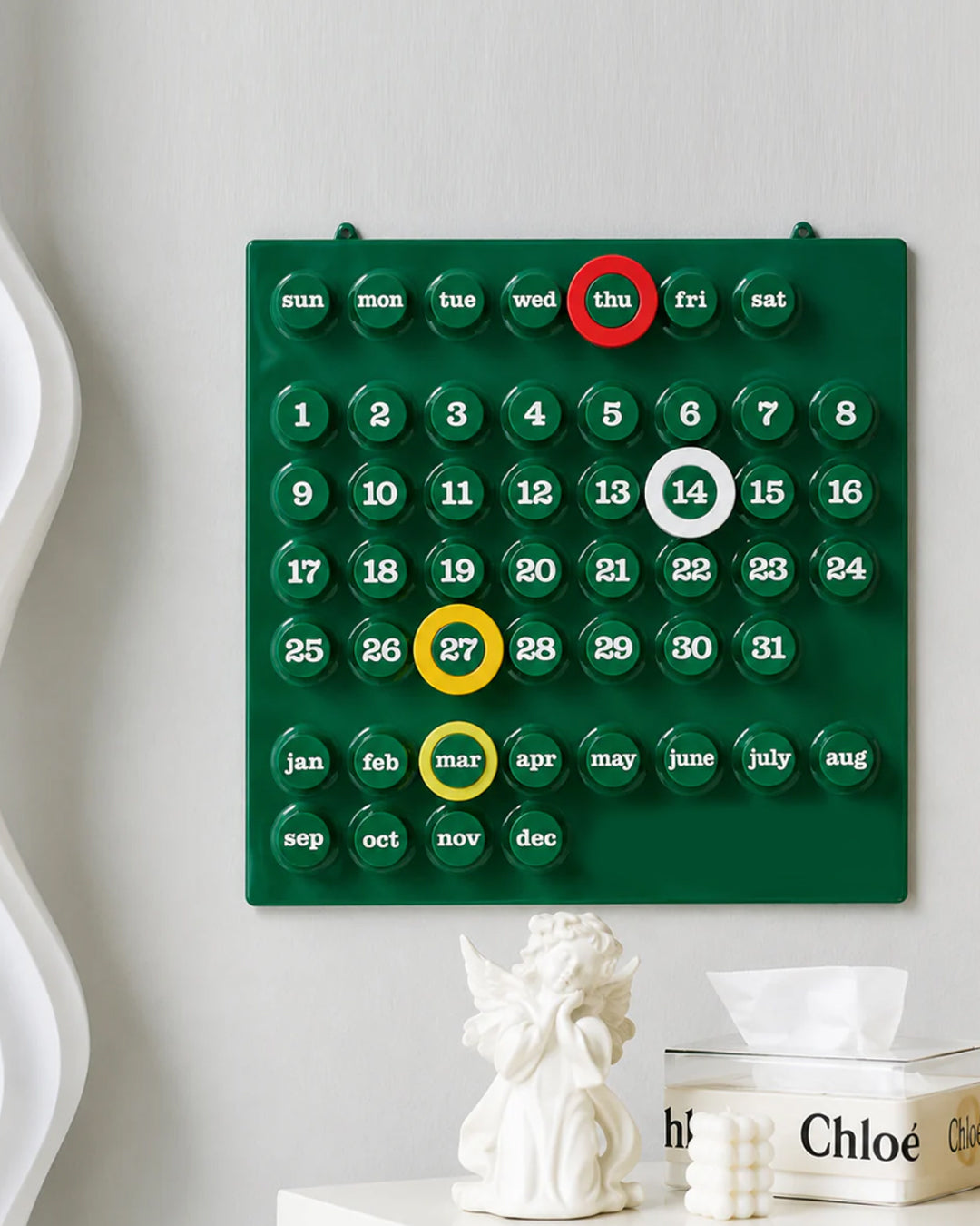 Retro Ring A Date Wall Mounted Calendar 3